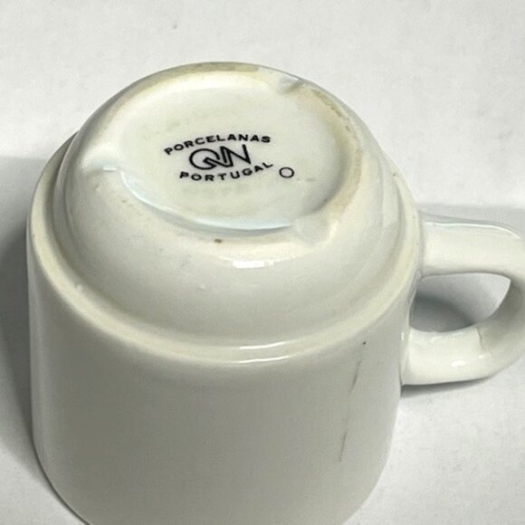 VTG Porcelain Nicola Coffee Gilded Portrait Logo Espresso Cup Portugal 2.2"Tall - Picture 9 of 16